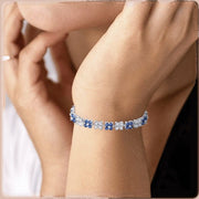 Tennis Bracelet for Women with Round Cut Sapphire