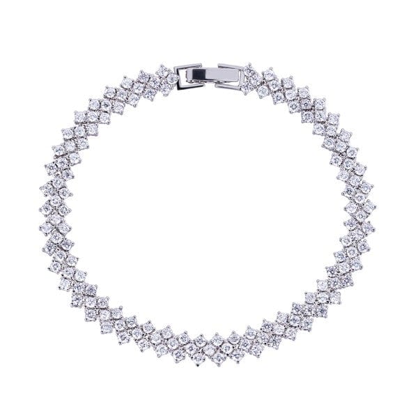 Heart Tennis Bracelet for Women with Round