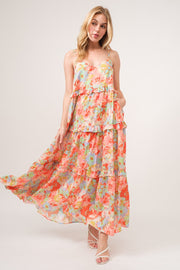 And The Why Floral Ruffled Tiered Maxi Cami Dress - Hello Afton