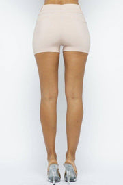 Basic Shorts 50% Rayon 44% Nylon 6% Spandex Blush