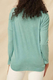A Mineral Washed Knit Top
